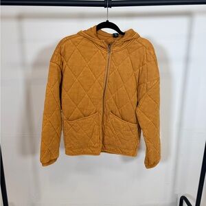 Wild Fable Quilted Puffer Jacket in Mustard